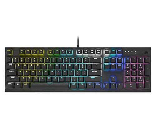 Corsair K60 RGB PRO Mechanical Clavier Mécanique Gaming (Switchs CHERRY MV: Lisse et Rapide, Châssis en Aluminium Durable, Rétroéclairage RGB Personnalisable) AZERTY, Noir