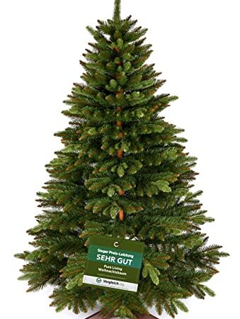 Sapin de Noël artificiel 180 cm – Sapin de Noël élégant avec pied de sapin de Noël – Sapin de sapin artificiel de qualité supérieure avec branches particulièrement épaisses – Produit exclusif