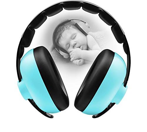 BBTKCARE Casque anti-bruit pour bébés et tout-petits de 3 mois à 2 ans-Bleu vert