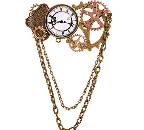 BLESSUME Broche Vintage Alliage Rétro Steampunk Broche Victorienne (B)