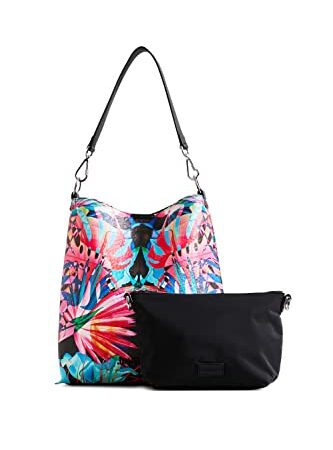 Desigual Bols_Virtual Pink BUTAN, Sac Shoulder Femme, Rouge, Taille Unique