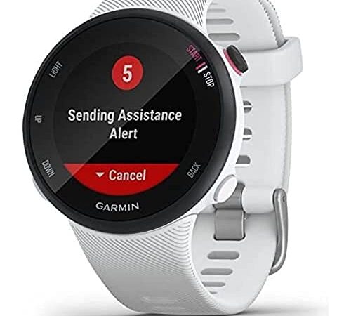 Garmin - Forerunner 45 - Montre de course à pied avec prise en charge des programmes d'entraînement Garmin Coach - Small, Blanche