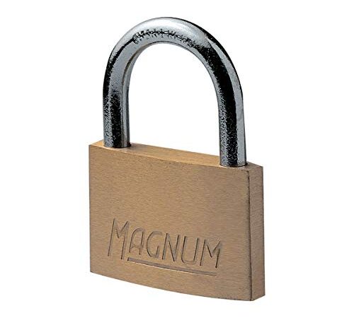 Master Lock CAD30 Cadenas Magnum en Laiton Massif et à Clé, Doré, 4,3 x 3 x 0,8 cm