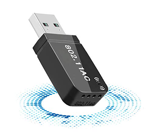 Maxesla 1200Mbps Clé WiFi Dongle - Mini USB 3.0 WiFi Adaptateur AC Dual Band, WiFi Wireless Adaptateur Compatible avec Windows 7/8 / 8.1/10 / Mac OS 10.7-10.12 / Mac OSX