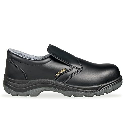 SAFETY JOGGER S3 Chaussures de Sécurité Hommes avec Embout en Acier 43 EU – X0600 - Chaussure de Travail Antidérapante Femmes, Sabot de Sécurité en Cuir, Antibactérien, Résistant à l’Eau, Noir