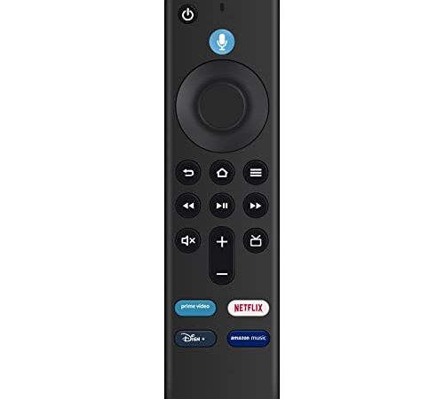 ALLIMITY Télécommande vocale rechange pour Amazon Fire TV Stick 4K Max, Fire TV Cube (1et 2e génération), Fire TV (3e génération), Fire TV Stick Lite, Fire TV Stick (2e et 3e génération)