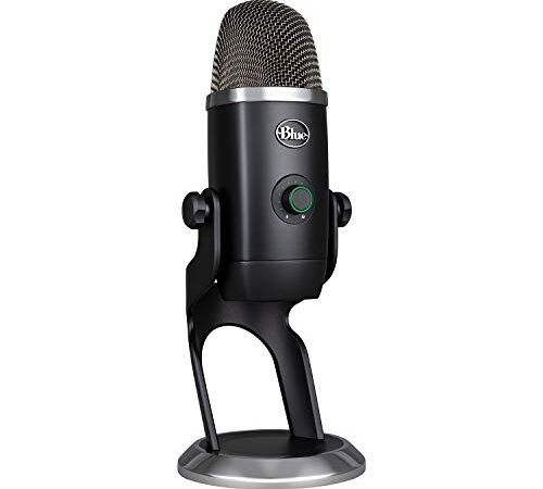 Blue Yeti X Microphone USB à Condensateur Pro pour Enregistrement, Streaming, Gaming, Podcast sur PC ou Mac, Micro Bureau avec Indicateur Haute Résolution, LED, Effets Blue VO!CE - Noir