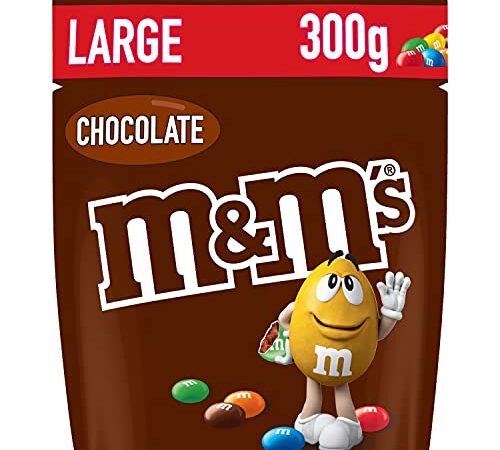 M&M CHOCO - Billes au chocolat au lait enrobé de sucre et dragéifié - Pochon de 300g