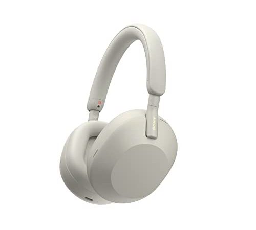 Sony WH-1000XM5 - Casque Bluetooth sans Fil à réduction de Bruit - 30 Heures d'autonomie - Optimisé pour Alexa et Google Assistant - avec Micro intégré pour Les appels téléphoniques – Argent