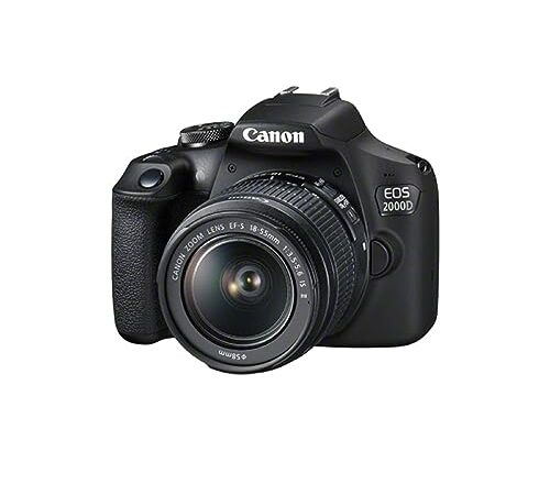 Canon EOS 2000d | Appareil Photo Réflex + (APS-C, 24.1 MP, WiFi, Full HD) + 2ème Batterie + Objectif EF-S 18-55mm f/3,5-5,6 is II stabilisé - Amazon Exclusive Noir