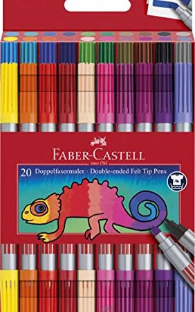 Faber-Castell 151119 Pochette de 20 feutres doubles pointes