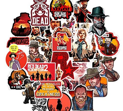 NANANA Classic Game Red Dead Redemption 2 Stickers for Refrigerator Car Helmet DIY Gift Box Bicycle Guitar Notebook Skate 100 Pcs