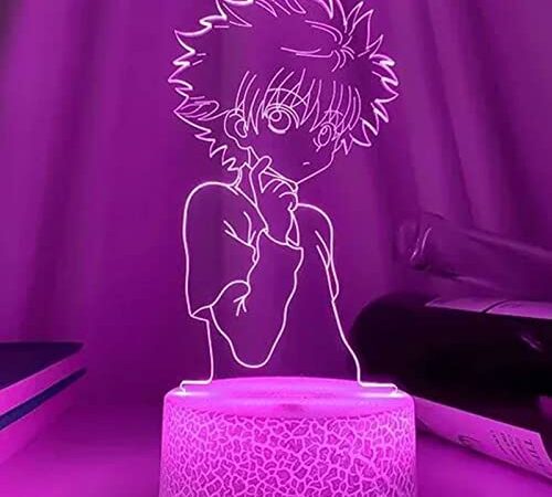 QQAAMZ Lampe 3d Anime Hunter X Hunter Lampe De Bureau Pour Enfants Creative Home Lighting Lampe Usb 16 Couleurs Bar Couple Party Night Lights Comme Cadeaux Pour La Famille Et Les Amis