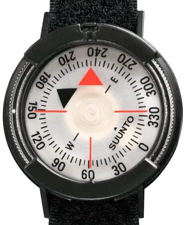 Suunto Boussole M-9 NH, Hémisphère Nord, avec Bracelet, SS004403001, Mixte Adulte, Noir, Taille unique