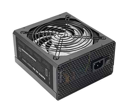 Tacens Radix VII AG 700M, Alimentation Modulaire PC ATX 700W, Garantie 10 Ans, 80Plus Silver, Technologie AI-RPM Silencieuse, Efficacité 87%, Noir