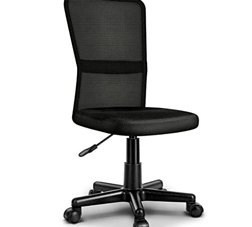 TRESKO® Chaise Fauteuil siège de Bureau Ergonomique, de 7 Couleurs différentes, Lift SGS contrôlé (Noir)