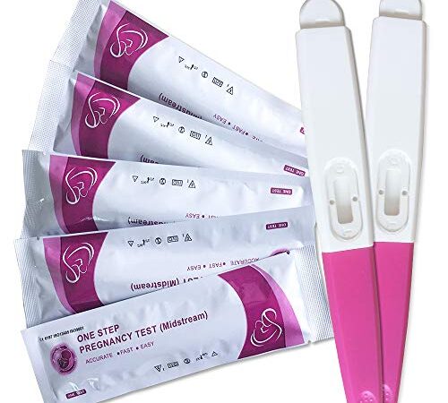 Cuckool 5 Tests de grossesse HCG, Test de grossesse 10miu / Ml Format Midstream Haute Sensibilité et utilisation facile