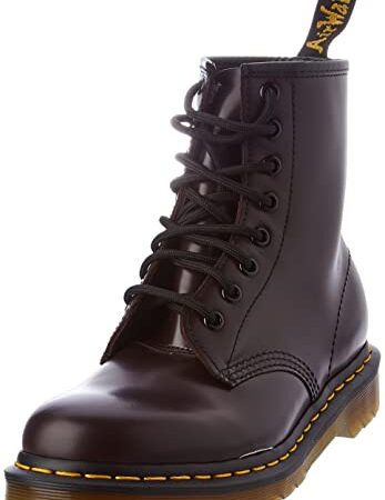 DR MARTENS Mixte 8 Eye Boot, Burgundy, 39 EU