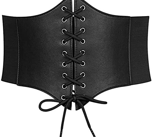 HOTSO Ceinture Corset Rétro Large Corset Haute Qualité Large Corset Ceinture Élastique en Dentelle Ceinture Élastique Large Corset Taille Ceinture Dentelle Utilisé pour Habiller et Robes de Soirée