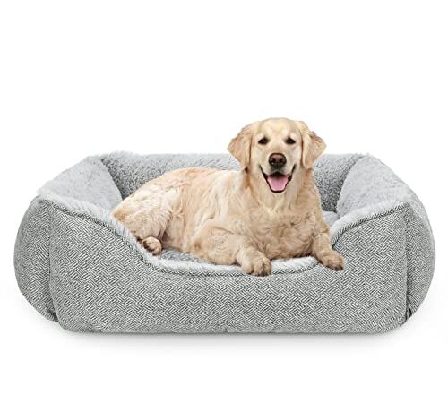 JOEJOY Panier pour Chien, Lit pour Chien Moyen Grand, Anti-anxiété Doux Confort Panier pour Chien, Lit Chien pour Moyen Grand Chien et Chat, 71x56x23cm