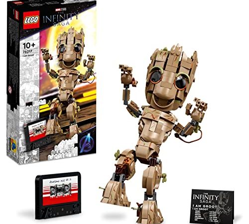 LEGO 76217 Marvel Je s'Appelle Groot, Jouet à Construire et Figurine du Bébé dans Le Film, Les Gardiens de la Galaxie 2, pour Enfants, Garçons, Filles et Fans d'Avengers, Ensemble Marvel