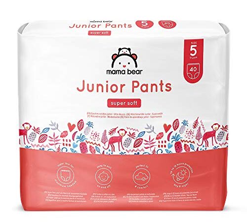 Marque Amazon - Mama Bear Junior Culottes, Taille 5 (13-20 kg), 80 Pièces (2 lot de 40)