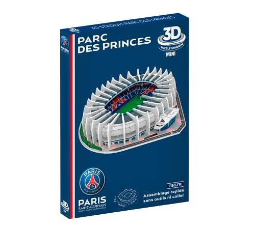 Megableu- Mini Puzzle Stade Parc des Princes 3D-Equipe de Football du Paris Saint Germain-52 Pièces-A Monter Seul, en Famille ou Entre Amis-A Partir de 7 Ans, 678136, Multicolore