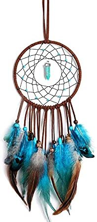 NUOE Handmade Attrape-rêves avec Plumes Vintage, Capteur De Rêves en Plumes, Capteur de Rêves Ornement Suspendue Chambre, Meilleur Cadeau, Vintage Home Decor