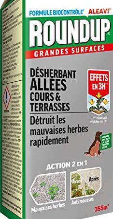 Roundup Désherbant Allées Cours et Terrasses Concentré, 800ml