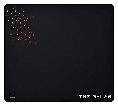 The G-Lab Pad CEASIUM - Tapis de Souris Gaming XL - Grand Tapis de Souris Gamer - Surface Optimisée Haute Précision - Base Antidérapante en Caoutchouc - Tapis de Souris Large 450x400x4mm - Noir