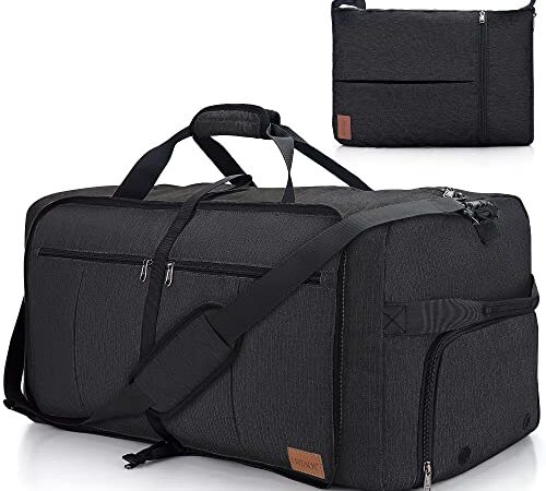 Urtala Sac de Voyage Pliable pour Homme et Femme 120 l Grand Weekender avec Compartiment à Chaussures, Sac à Main étanche