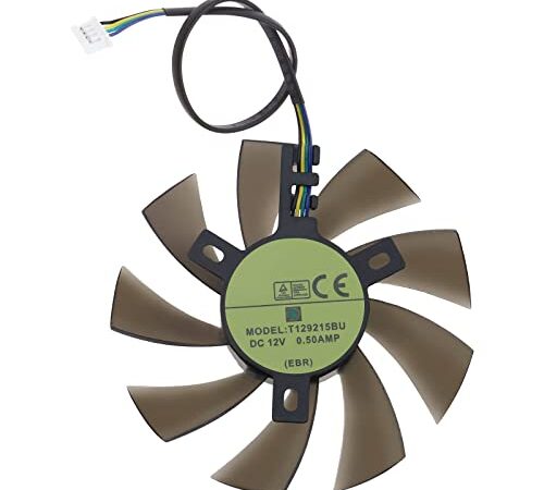 Ventilateur de carte graphique à 4 broches avec deux roulements à billes, 0,5 A 12 V, compatible avec Zotac GTX 1060 3 Go/1060 Mini composants d'ordinateur de carte graphique