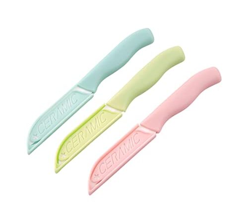 WJIAEER 3PCS Couteau Cuisine Couteaux De Cuisine,couteau Ceramique Couteau Office Lame De 80 Mm