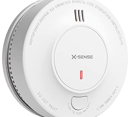 X-Sense Détecteur de Fumée Amélioré Batterie de 10 Ans, Alarme Incendie avec Capteur Photoélectrique, Alarme Incendie Testée TÜV et EN14604, SD2J0AX, Lot de 1